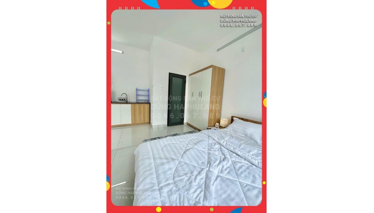 GV. CHDV 15P (19P) gần UBND P9, TN 50 triệu/th. 120m2, 6T, (H + Ô TM), đường 7M.